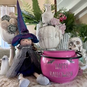 NWT! Sweetest Purple Halloween Witch Doll